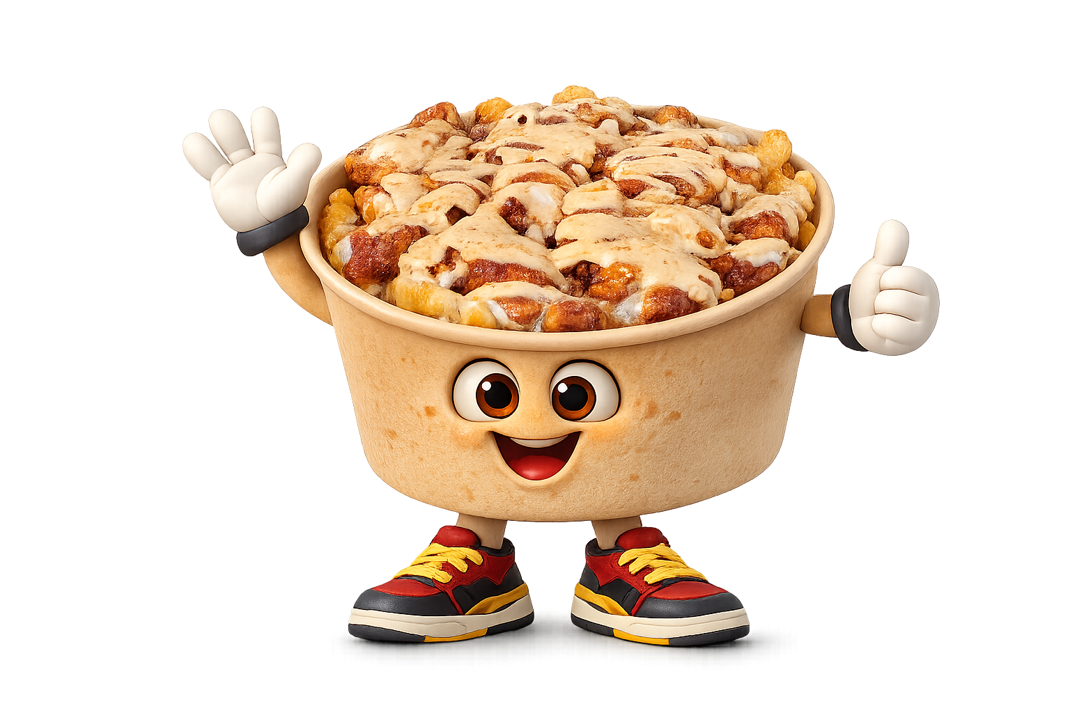 Loaded fries mascot